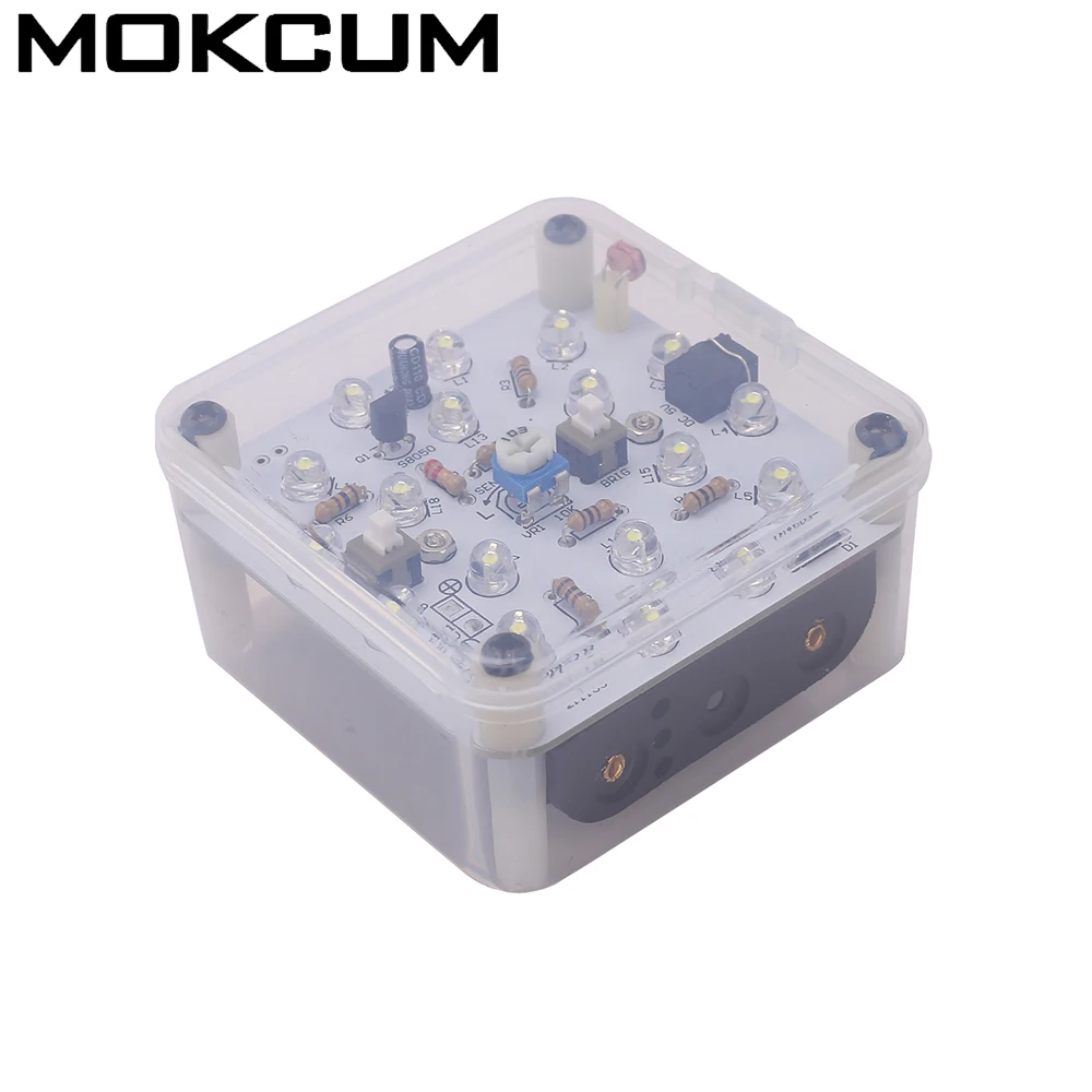 

DC 4.5V-5V Photo Control LED Lamp Practice Soldering DIY Kit Built-in Photo Resistor Sensor CON-18 Infrared Remote Control