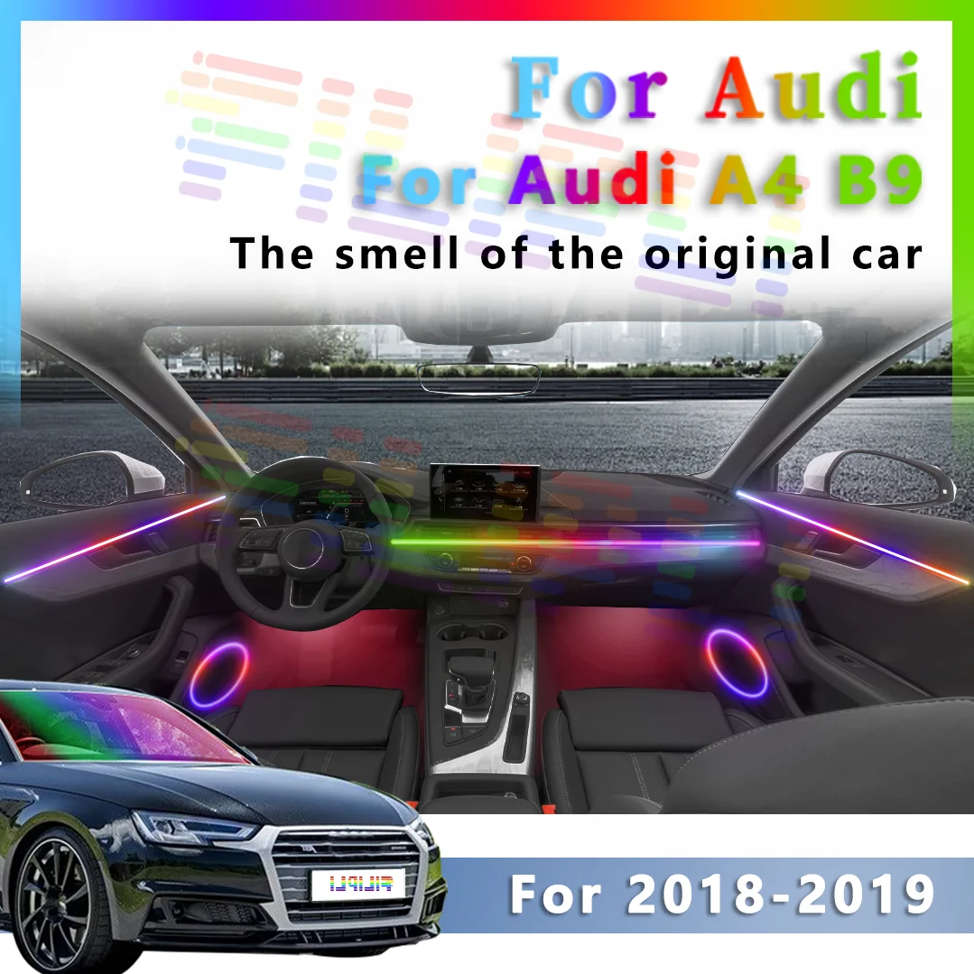 

For Audi A4 B9 Interior Acrylic LED Ambient Uniform Light Spread Long Lasting Add Elegance