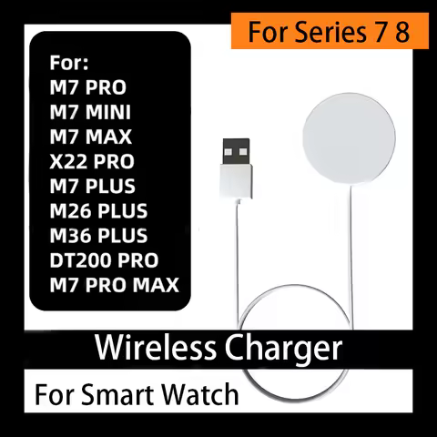 Original Wireless Charger For Smartwatch M7 MINI X22 DT200 PRO MAX M26 M36 PLUS Smart Watch Wireless Charging USB Power Cable