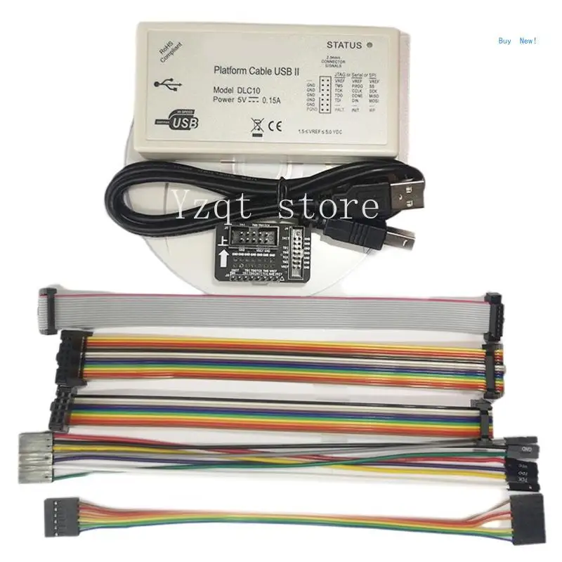 

DLC10 Xilinx Platform Cable USB Ⅱ Upgrade of DLC9 Download Jtag Programmer for FPGA CPLD New CY7C68013A Chip with Cables