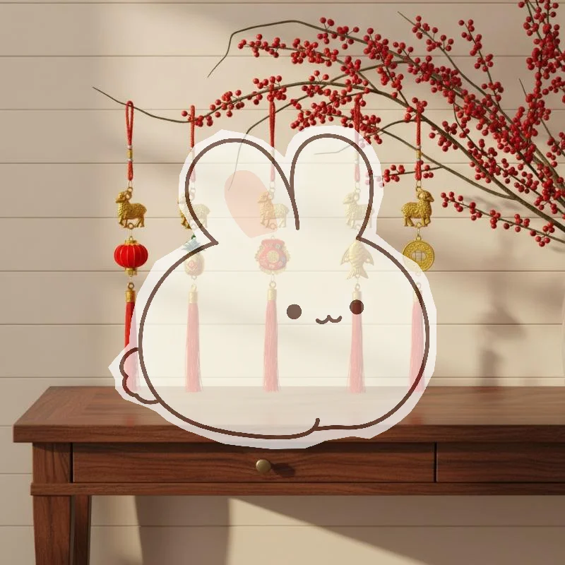 2027 Chinese New Year Goat Hanging Ornament Auspicious Lucky Tassel Spring Festival Decor for New Year Gift Giving