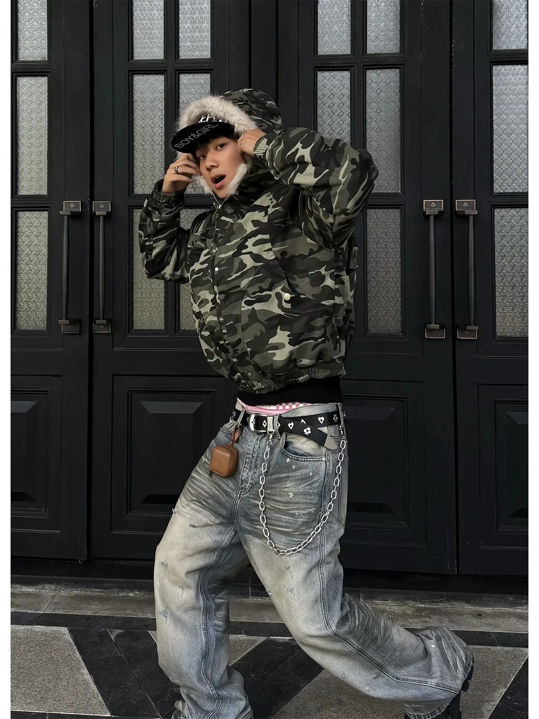 Thickened Camouflage Cotton Jacket Men Women Autumn Winter Warm Hooded Coat American Workwear Jacket Youth Casual Long Sleeve view 2