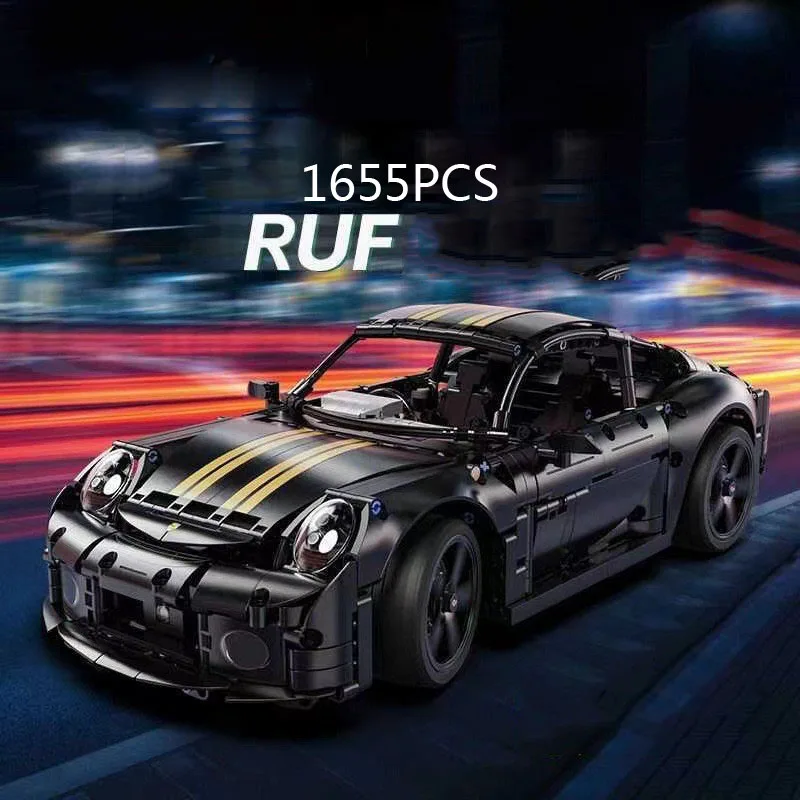 

Technical Super Sport Car Building Block 1:10 Scale Model 2019 RUF GT Germany Vehicle Toys Supercar Construction Brick For Gift