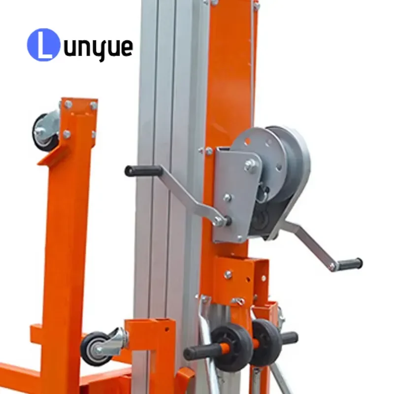 340KG Load 5M Hand Crank Aluminum Alloy Elevator High Altitude Lifting Platform for Construction Warehouse Heavy Duty