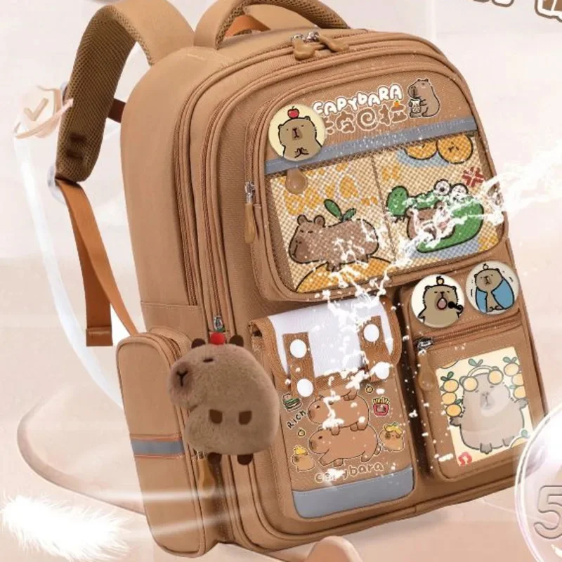 Capybara Backpack Cute Backpack Plush Schoolbag Cartoon Soft Funny Animal Large Capacity Stuffed Unisex Y2K Aesthetic Backpacks