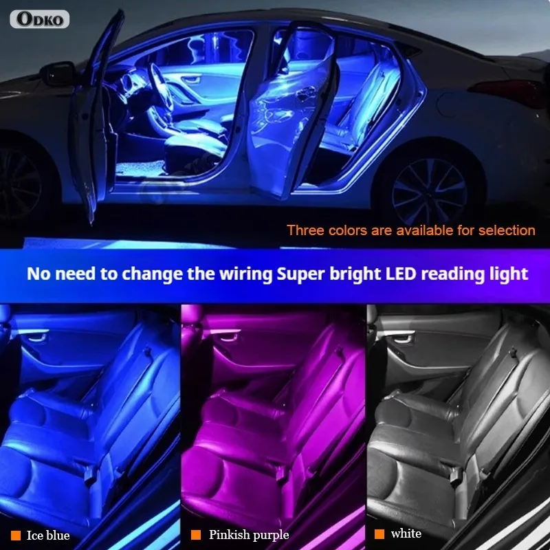 For Mazda MX-5 NB 1998-2005 4Pcs LED Interior Light Number Plate Bulb Kit Vanity Mirror Trunk Lamp Canbus Signal Lamp