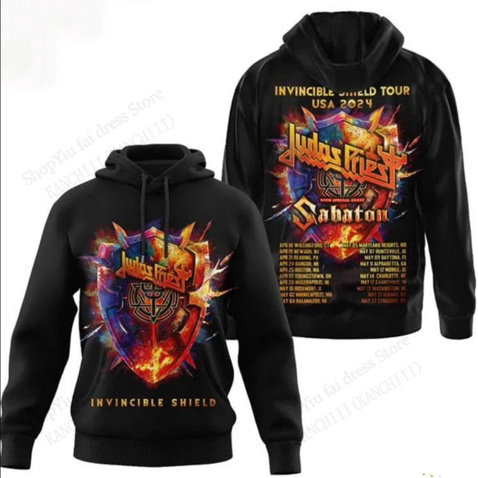 Men Hoodies Rock Judas Priest Band 3d Print Graphic Hoodie Men Women Fashion Oversized Hoodies Sweatshirt Coat Unisex Jackets
