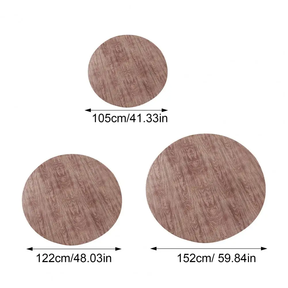 Waterproof Table Cloth Oil Proof Wipeable Round Tablecloth Print Cover Desk Cloth Kitchen Garden Dining Wedding Holiday Party