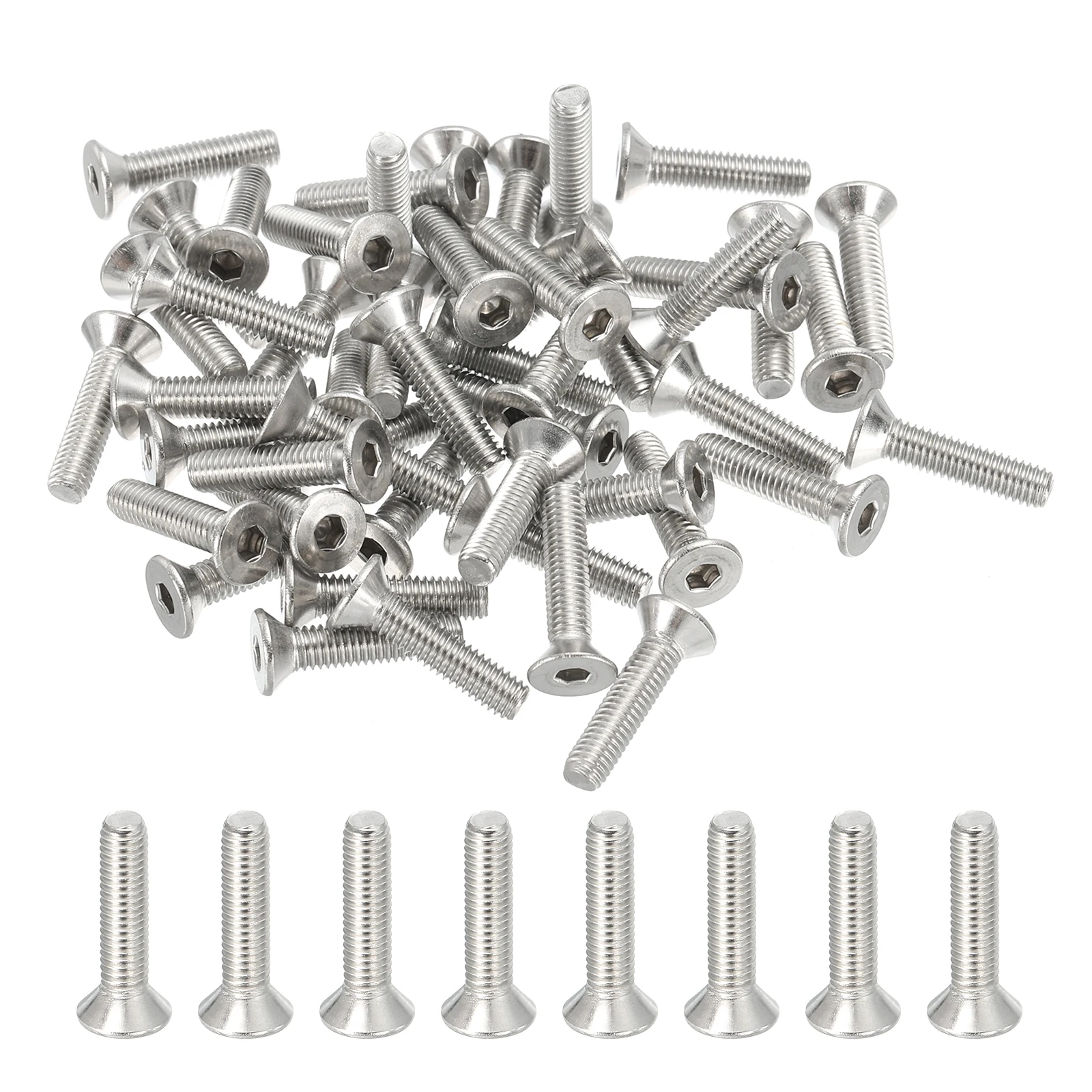 

20/50Pcs #10-32 x 7/8" #10-32 x 3" #10-32 x 1-3/4" #10-32 x 5/8" 304 Stainless Steel Flat Countersunk Head Socket Cap Screw