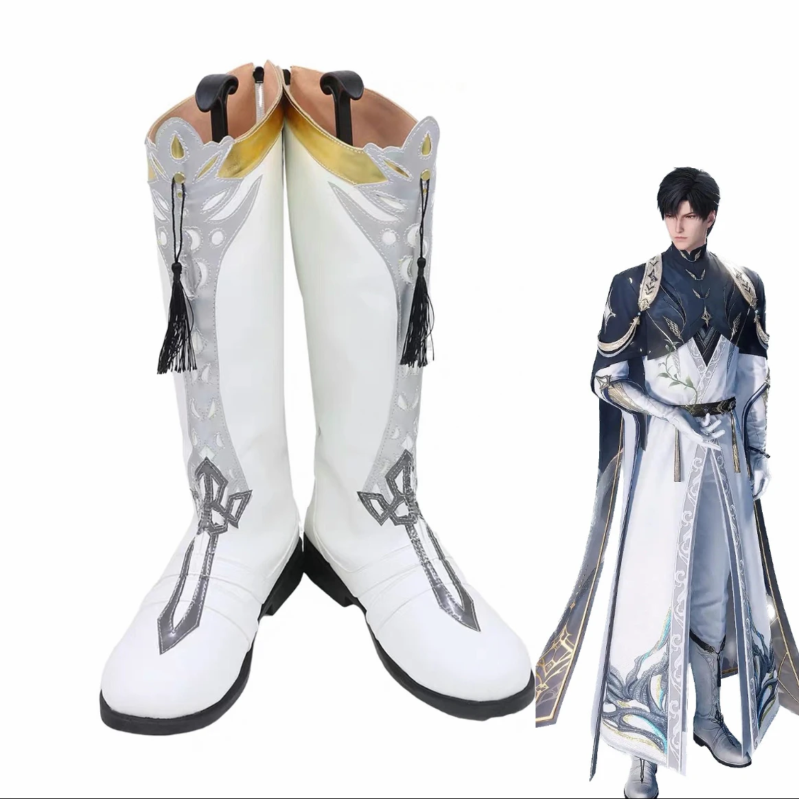 Nove Zayne Gioco Cosplay Love And Deepspace Costume Scarpe Nuovi stivali da combattimento Zayne Gioco di ruolo per feste di Halloween