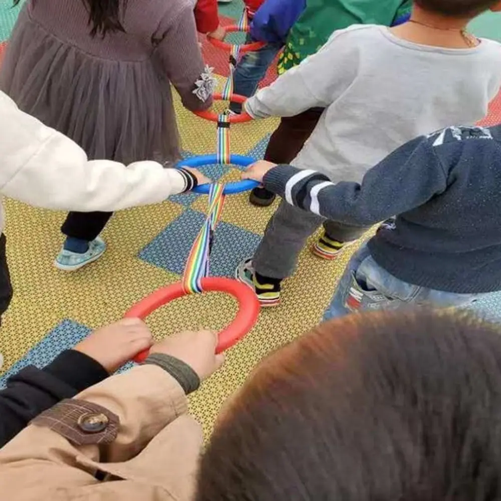 Tragbare Anti-Lost-Wanders eil bunte ausziehbare Vorschul linien Übergang Kinder gürtel Ringe Kinder Lehrer