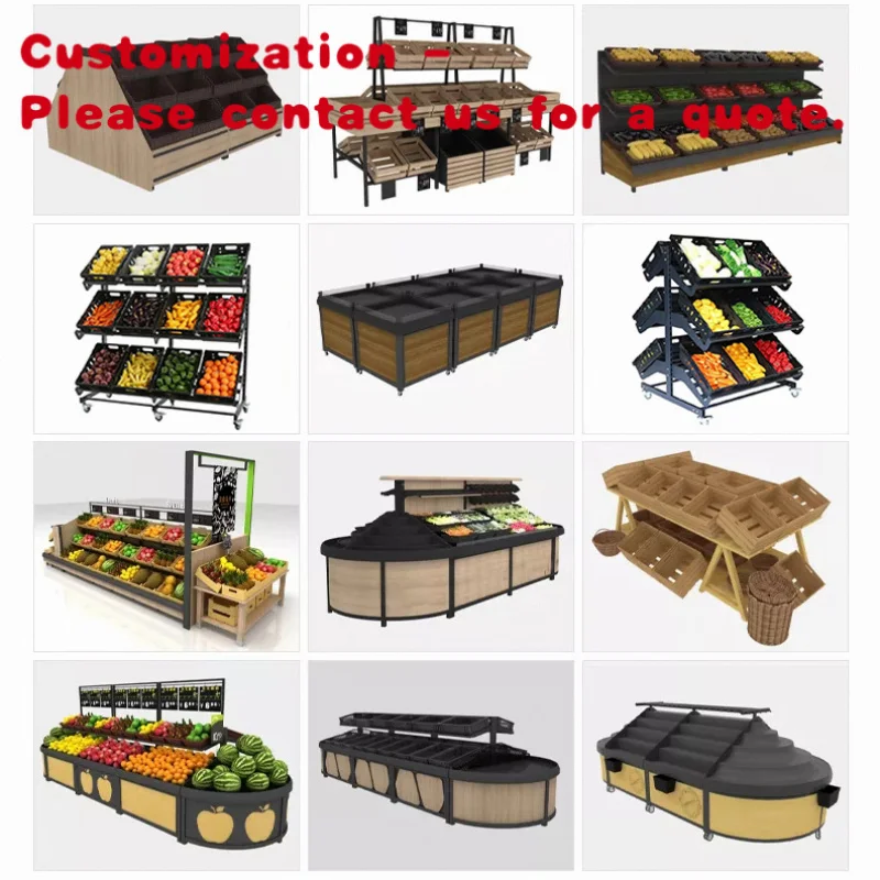 custom.Customized Good Price Double Sided Fruit and Vegetable Display Fruit Stand Plastic Display Shop Shelf Rack Vege