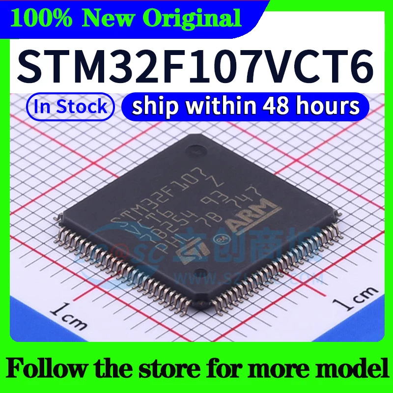 STM32F107VCT6 STM32F107VBT6 STM32F107RCT6 STM32F107RBT6 STM32F107VCH6 Hoge kwaliteit Nieuwe