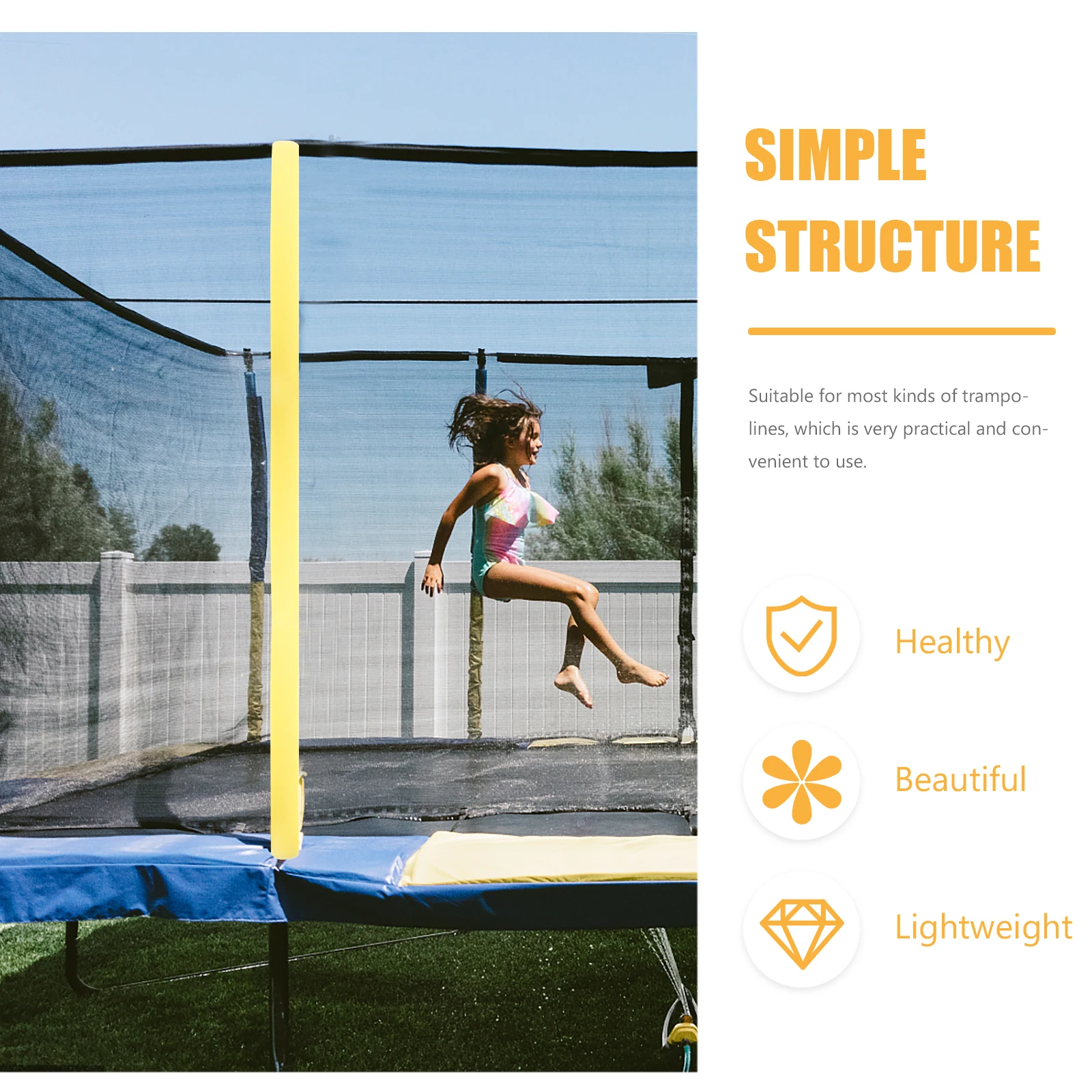 

10Pcs Trampoline Pole Foam Sleeves Protective Covers Anti-Collision Tubes Safety Padding Trampoline Accessories