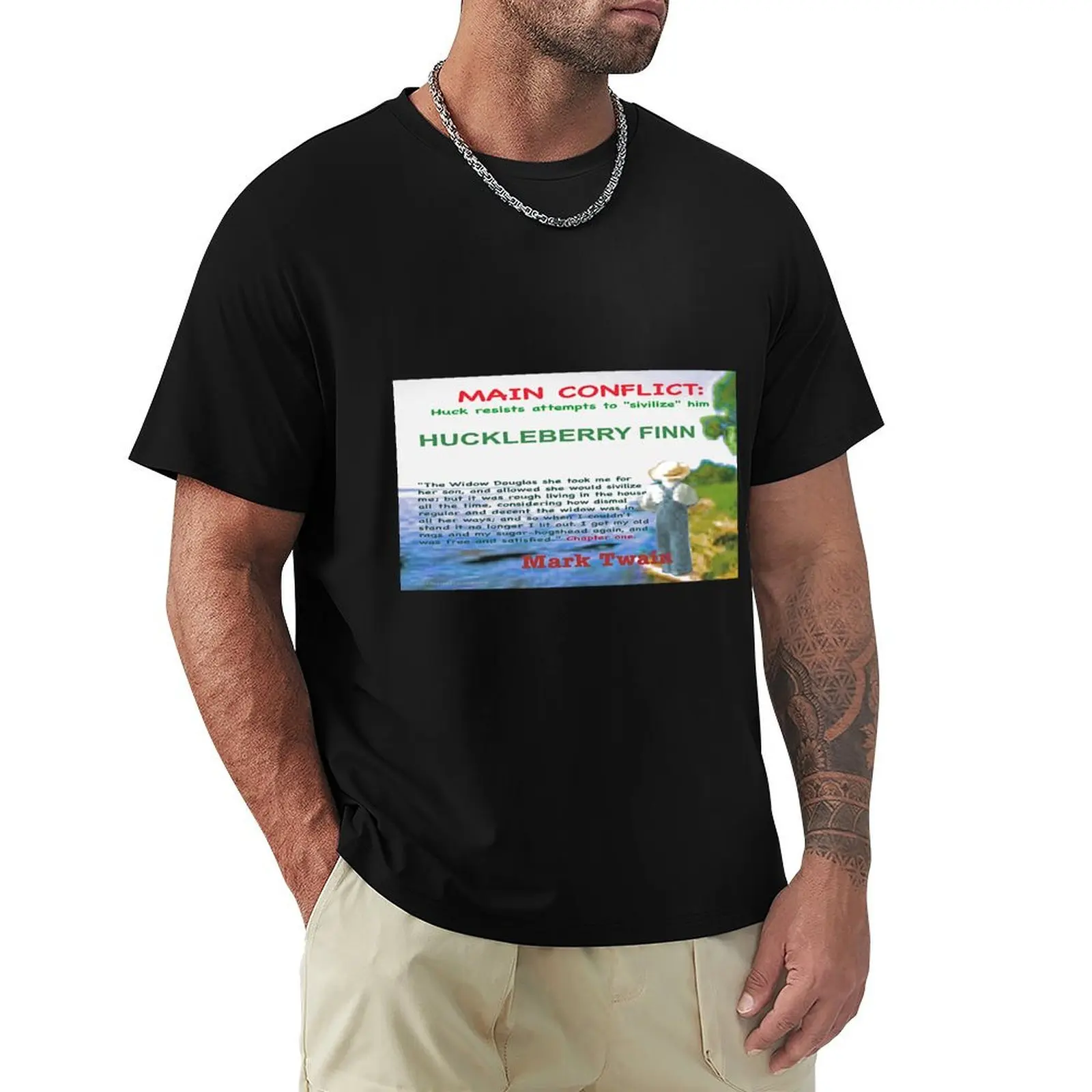 Huckleberry Finn Main Conflict T-Shirt Standard Fit Solid Tee Shirt