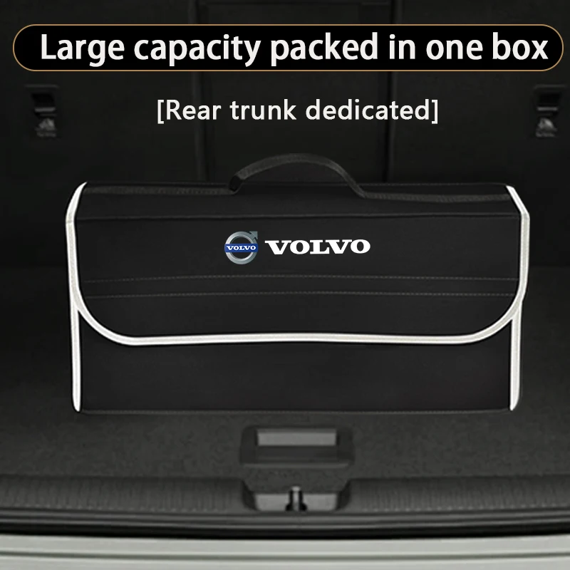 High-capacity Car Storage Box Organizing Bag Trunk Tools Case Auto Accessories For Volvo Rdesign XC60 XC90 XC40 V50 V60 V40 EX30