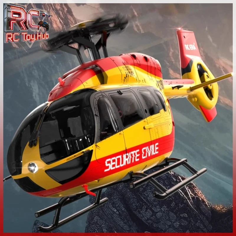 

C190 Rc Helicopter H145 Six Channel Single Rotor No Aileron Scale Optical Flow Altitude Hold Dual Brushless Direct Drive