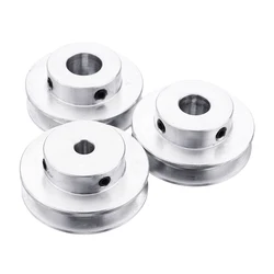 Aluminum Alloy 40mm Single Groove Pulley 5-8mm Fixed Bore Pulley Wheel for Motor Shaft 6mm Belt