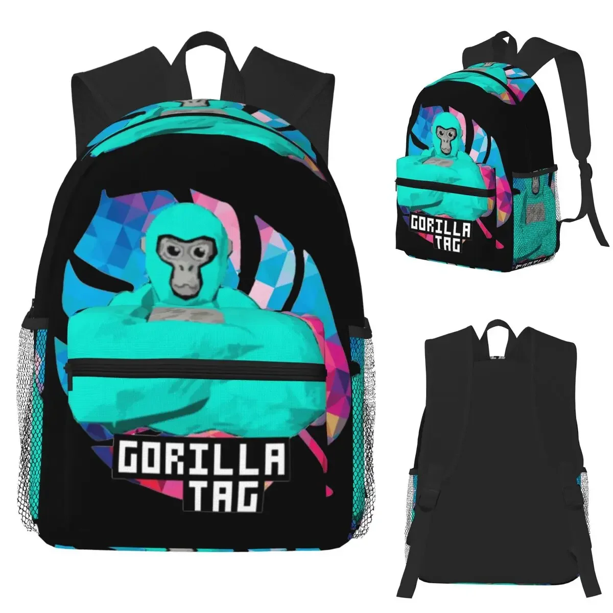 

Gorilla Tag Color Leaf Student Backpack School Bag Hiking Travel Daypack for Boys Girls Fashion Bookbag Shoulder Bags