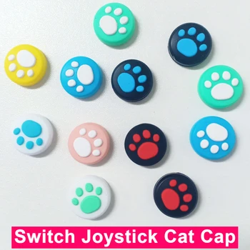 Kedi Paw Silikon Joystick Kapağı Nintendo Oyun Kavrama Denetleyicisi Kapağı Yumuşak Dokunmatik Kedi Paw Tema Joystick kapatma başlığı Kılıf