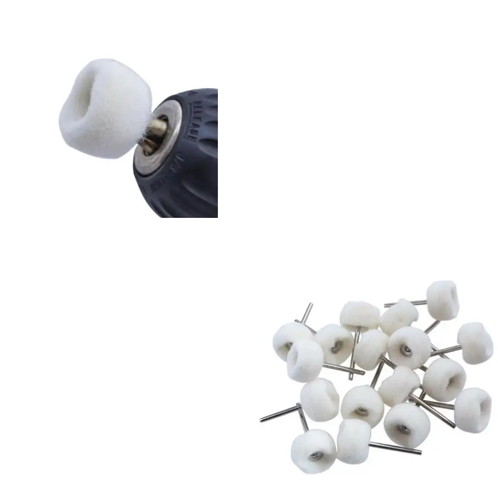  Multiple Size Compressing Wool Felt Polishing Wheel Set, With Mandrel Suitable For Detailed Work Hobbyists and Jewelers