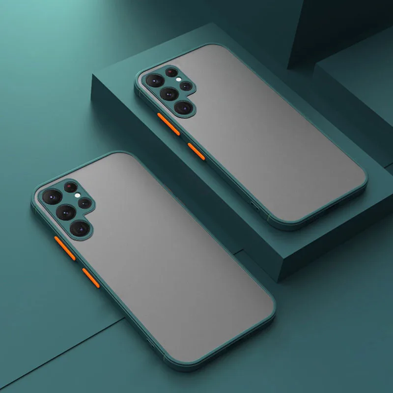 Fashion Simple Matte Translucent Case For Samsung Galaxy S26 S25 S24 S23 Plus S22 Ultra S21 S20 FE S25+ S26+ Cover