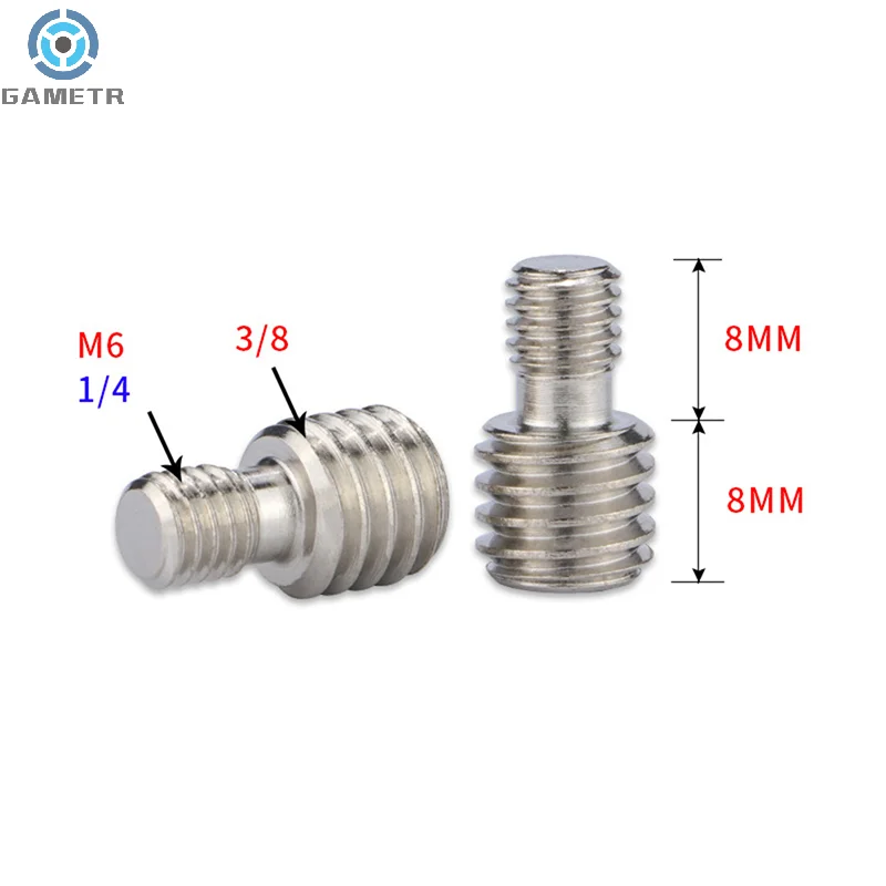 카메라 삼각대용 수-수 나사 마운트 어댑터, 카메라 사진 액세서리, M6 1/4 또는 3/8