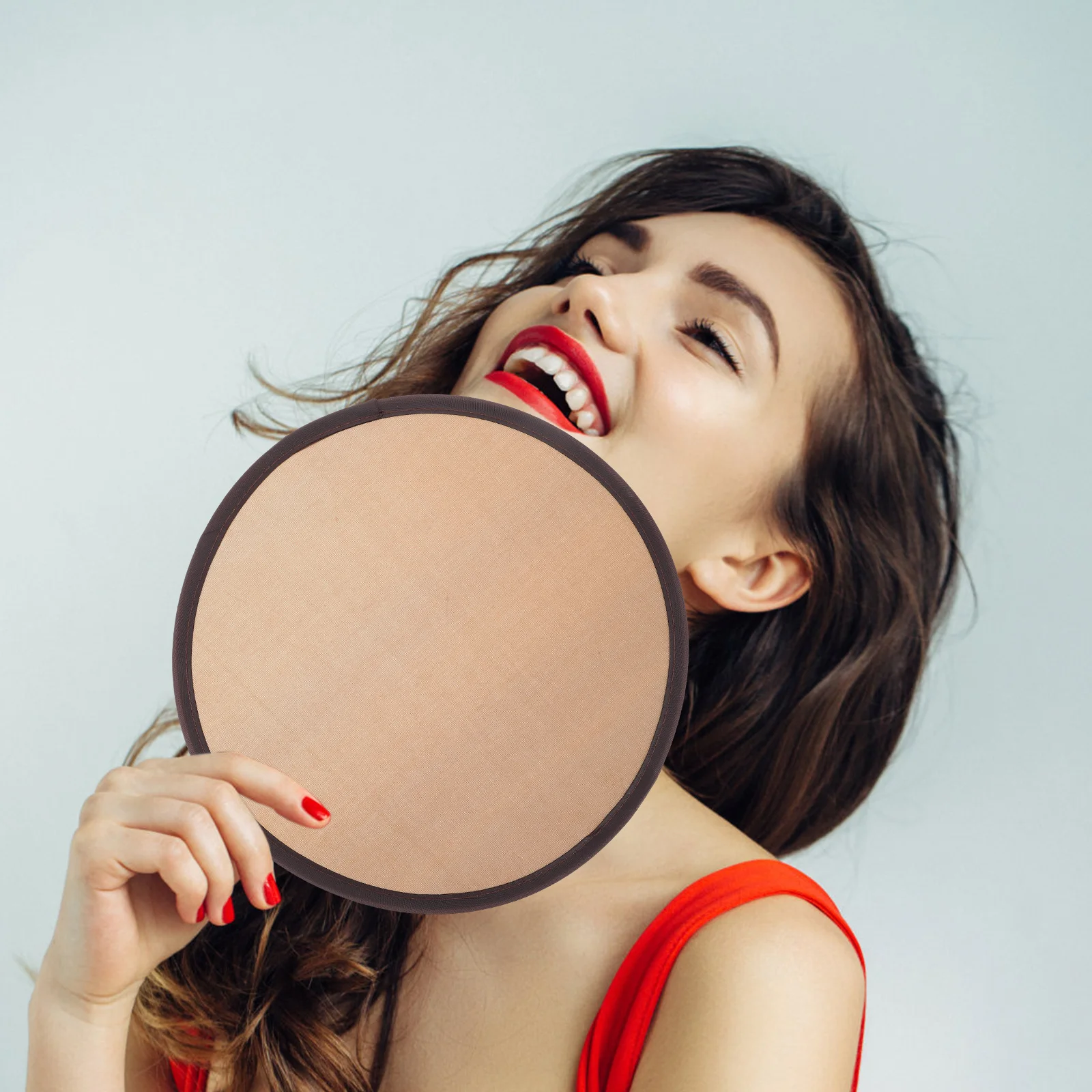 

2pcs Mini Foldable Flying Disc Round Handheld Fan For Outdoor Party Portable Personal Fan Quick Cooling Comfortable Grip