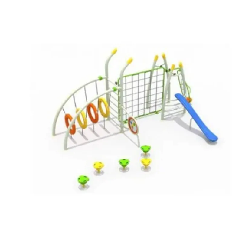Wood Climbing Rope Net Outdoor Playground Kids Fitness Training Facility