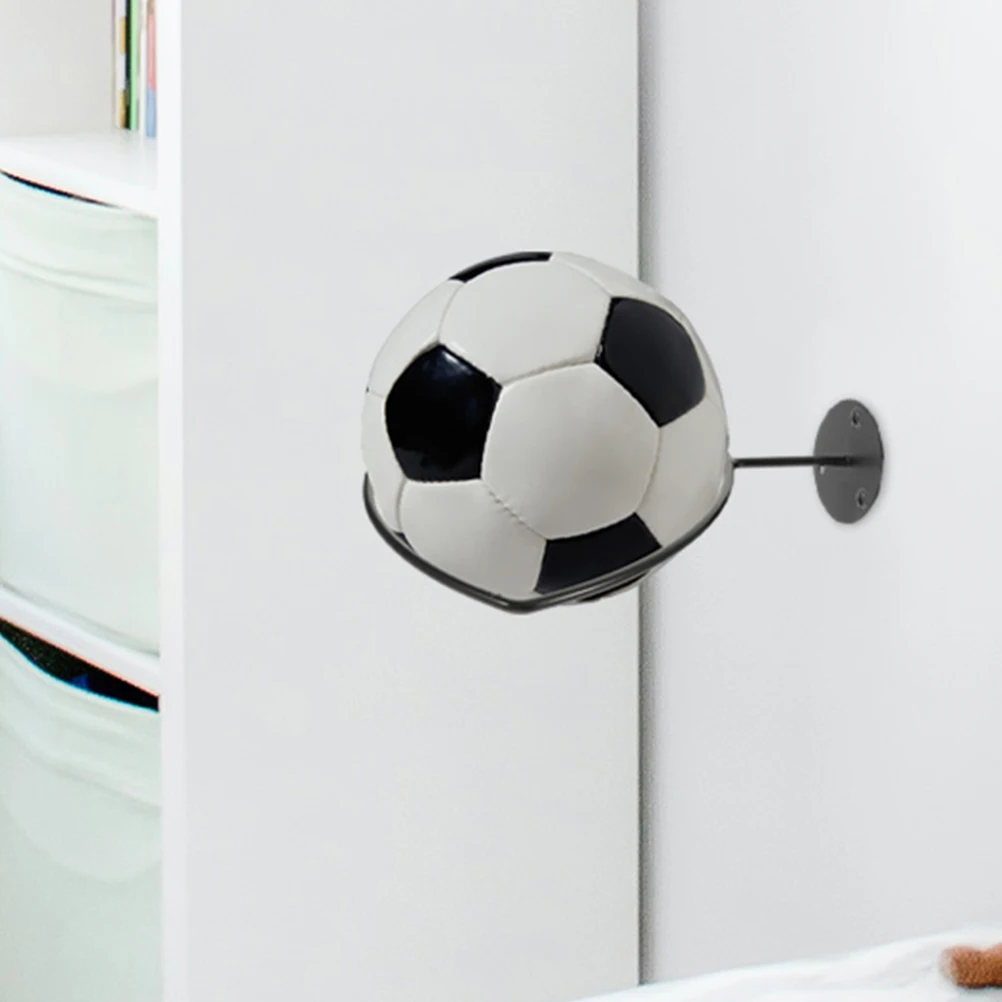 

2 Sets Football Storage Mount Baseball Display St Softball Cast Iron Holder Ball Rack Home Office Garage School