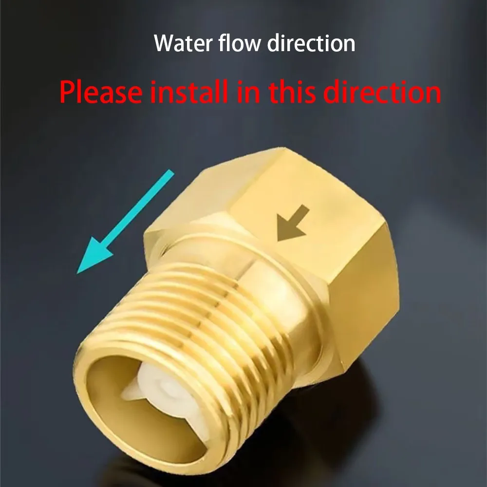 

All-copper Toilet Anti-return Water Backflow Check Valve One-way Check Valve Bathroom Accessories Water Pipe Stop Valve