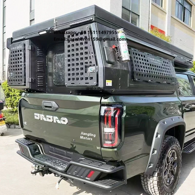 Modern Aluminum Self-Driving Tour Piggyback Outdoor Camper Pickup Truck Modified 4x4 Lightweight & Waterproof Room Box