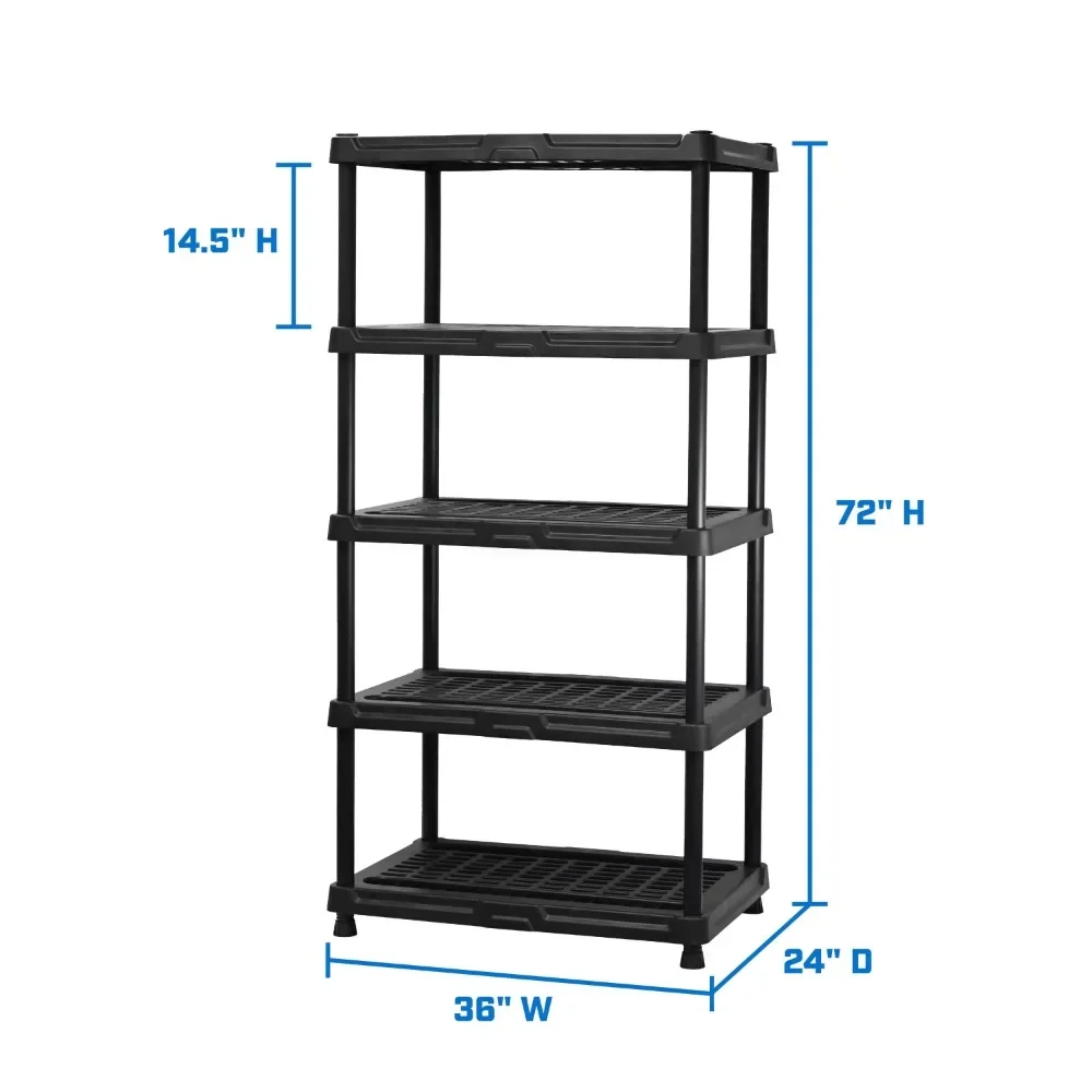 Black Plastic 5-Tier 72