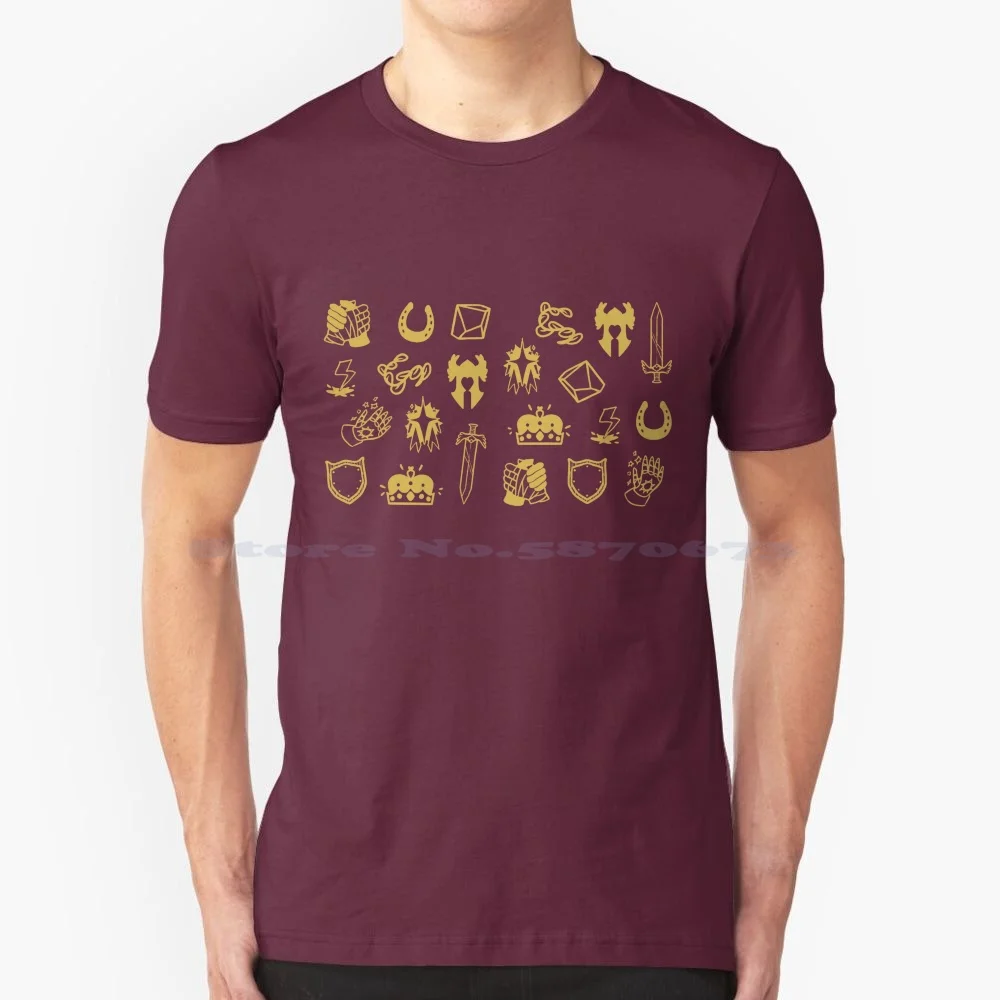 Classic Pattern-Paladin-Good Knight T Shirt 100% Cotton Tee Spatial Dnd And Dragons Paladin Pally D10 Oath Steed Cavalry