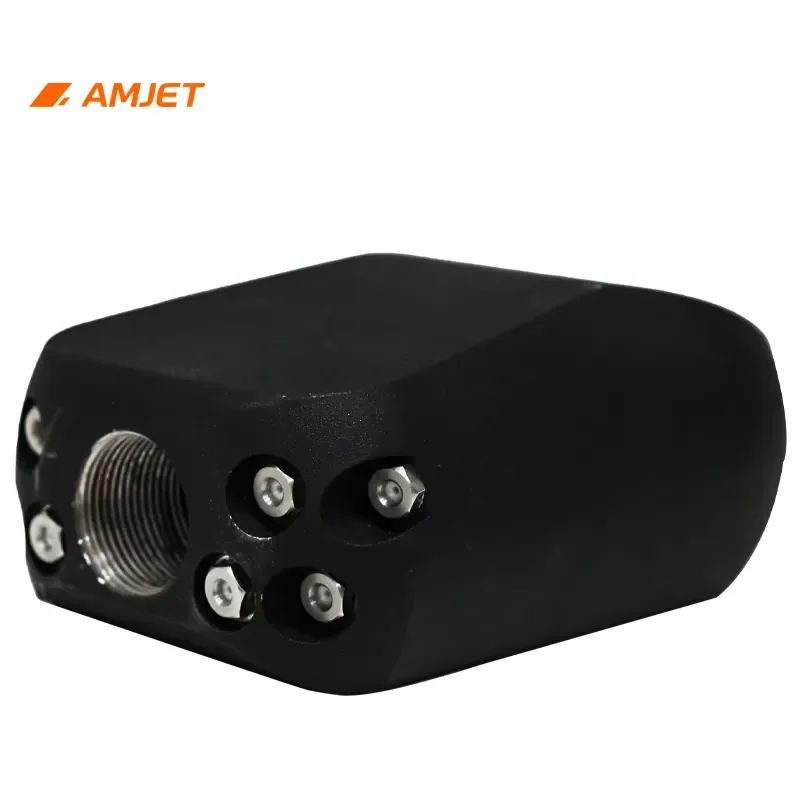 AMJET Turbot Nozzle Water Flow120-200lpm Water Blasting Nozzle M27 Thread Jetting Equipment Nozzle for Factory Pipeline