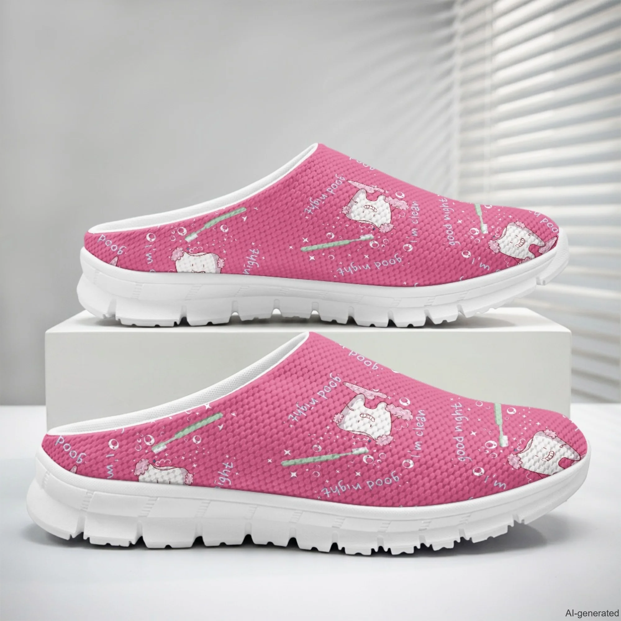 XIXIRIMIDO Women's Slippers Nurse Shoes Women's Sandals Cartoon Teeth Sapatos Femininos Elegante Man Shoes Chinelo 35-48