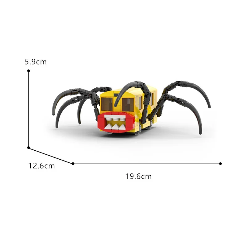 الرعب شيطاني العنكبوت قطار اللبنات MOC تشو تشو تشارلز الشر نموذج قطار متغير لتقوم بها بنفسك الاطفال لغز اللعب هدية عيد ميلاد #4