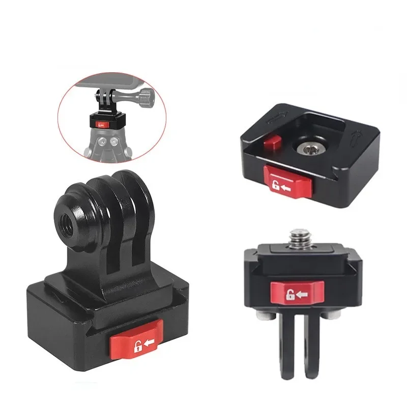 Mini Monitor Mount Plate Quick Release Clamp Fast Switch Install System 1/4 Screw for SLR Camera Tripod Slide Rail Stabilizer