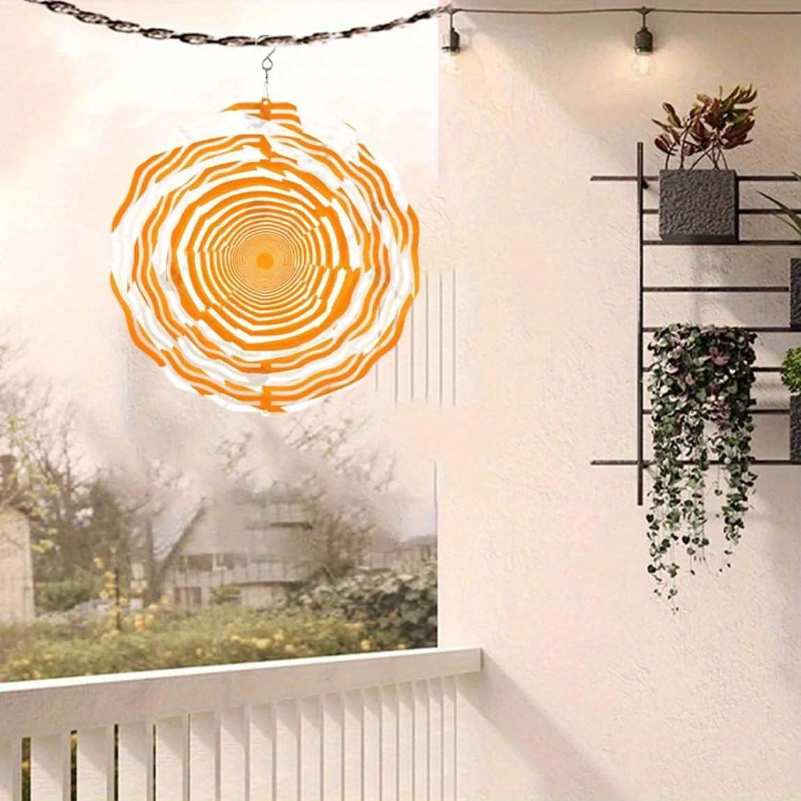 CIFBUY Spiral Arrow Wind Chime 360 Rotating Hook Durable Iron Weatherproof Garden Decor Outdoor Yard Patio Ornament