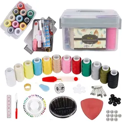 130pcs Portable Sewing Kit Set - Premium Sewing Supplies for Beginner Traveler and Emergency Clothing Fixes,DIY Crafts Accessori