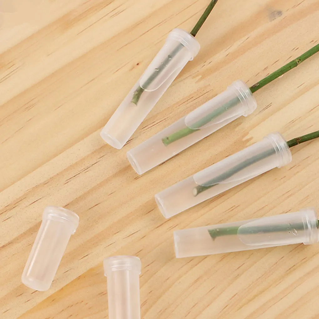 100 Pcs Fresh Flower Fresh-keeping Tube 4cm/7cm Plastic Plant Nutrition Tube Water Storage Container Floral Packing Supplies