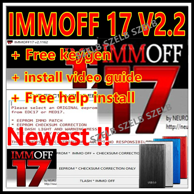 2025 Hot Sell, IMMOFF17 Software Activate Version EDC17 MED 17 Immo Off Ecu EEPROM IMMO PATCH Checksum Correction IMMO OFF Flash