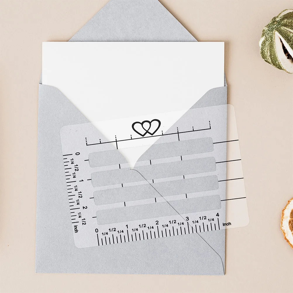 

12pcs Letter Format Template Plastic Straight Line Ruler Calligraphy Stencils Writing Envelope Text Templates MultiPurpose