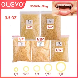 OLEVO 5000 Pcs/Bag Dental Orthodontic Elastic Leagues Rubber Bands Rings Ortho Latex Ligature Ties 3.5OZ Dentistry Materials
