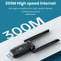 300Mbps USB Wireless WIFI Repeater 2 Antena 2.4G WiFi Range Extender Wi-Fi Signal Amplifier 802.11N Network Card Adapter for PC