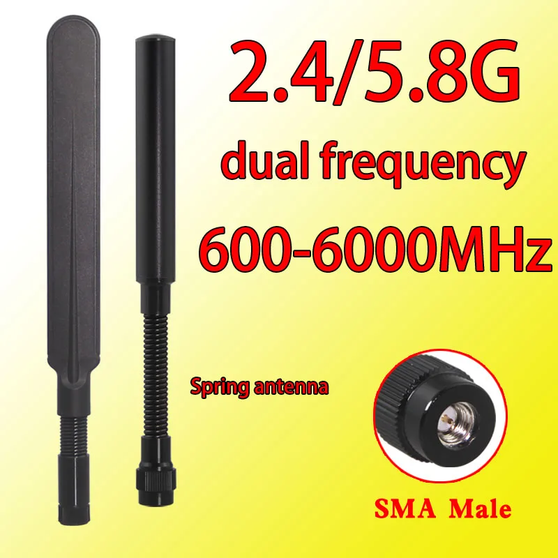 

Spring Antenna 2.4GHz 5.8GHz 600-6000MHz SMA Male Detection Device Unmanned Aerial Vehicles Interference AntiInterference System