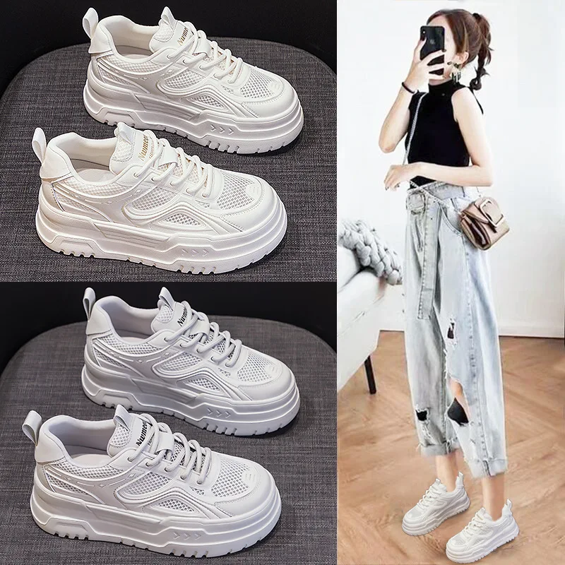 

Board shoes for women summer breathable mesh dad shoes 2026 spring new casual sports shoes