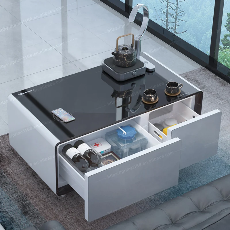 2025 Smart Coffee Table Smart Refrigerator with Wireless Charging Multifunctional Small Refrigerator Furniture