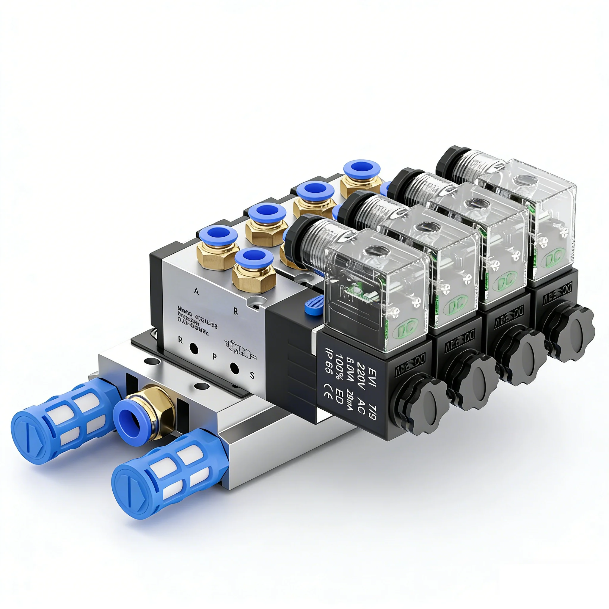 Pneumatic Solenoid Control Valve Group 24v Three-position Valve Group 4v210-08 Electronic Air Valve 220V Combination 4V110-06