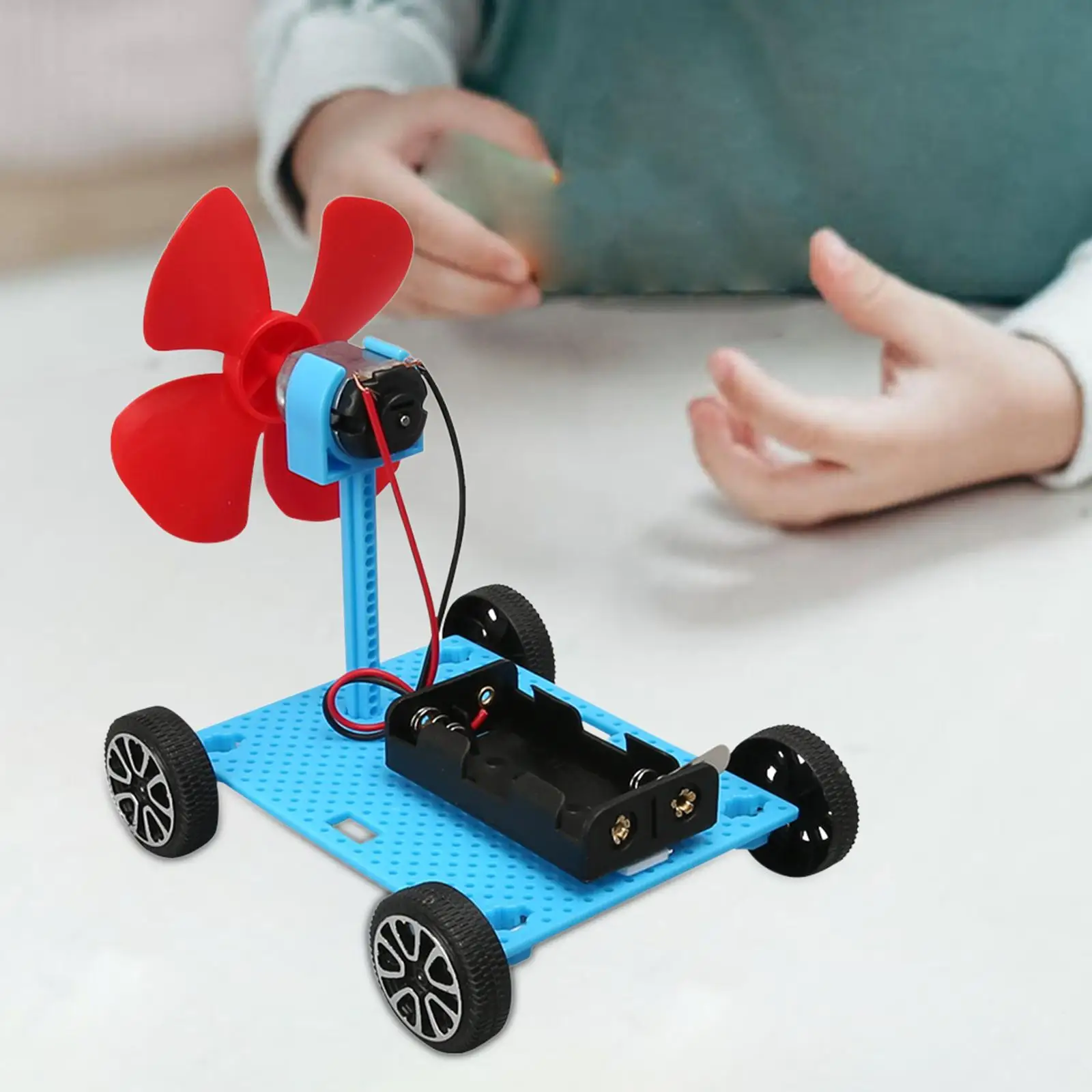 Modèle aérodynamique scientifique de voiture avec moteur et ventilateur, jouets de bricolage, garçons et filles, 8 ans, 9 ans, 10 ans, 11 ans, 12 ans